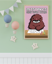 Load image into Gallery viewer, Mistakes Show You&#39;re Trying Poster (A4 Download)
