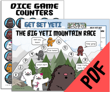 Load image into Gallery viewer, Dice Games - The Big Yeti Mountain Race (Download Game)
