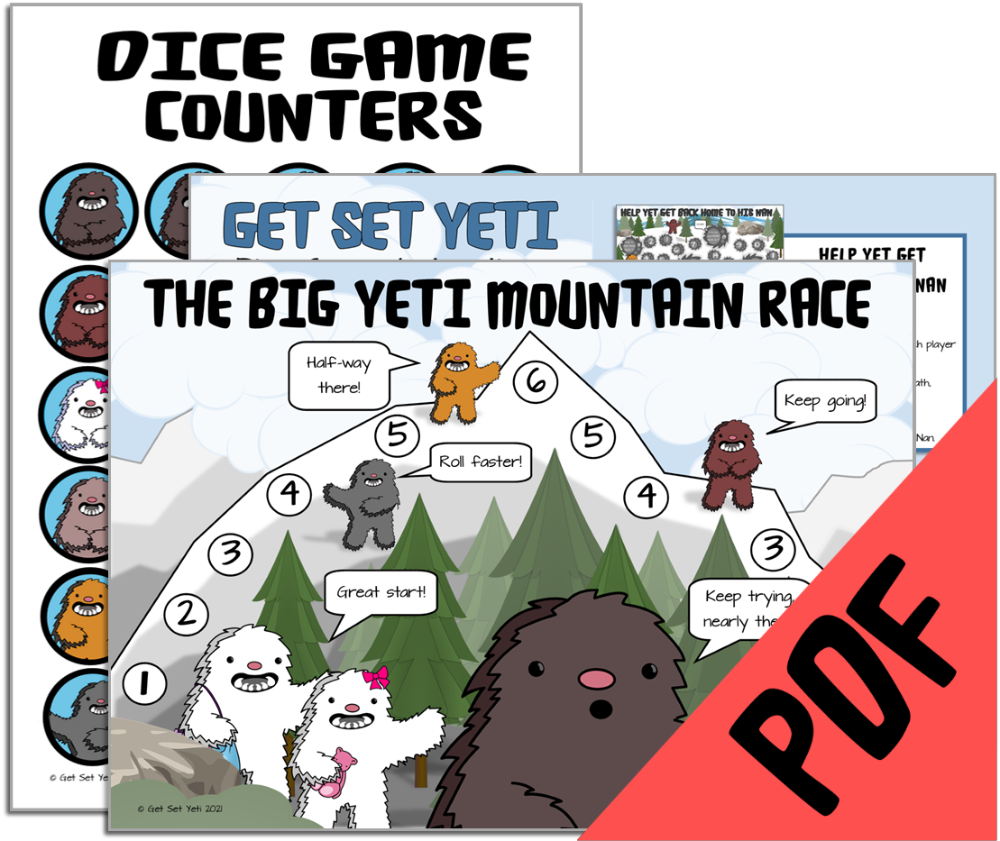 Dice Games - The Big Yeti Mountain Race (Download Game)