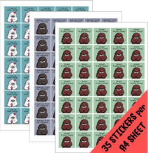 Load image into Gallery viewer, GROWTH MINDSET YETI Classroom Sticker Pack
